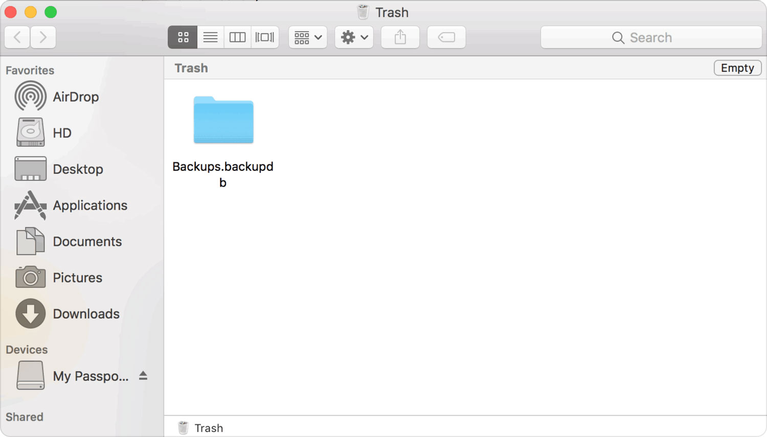 Delete Backups from Time Machine through the Finder